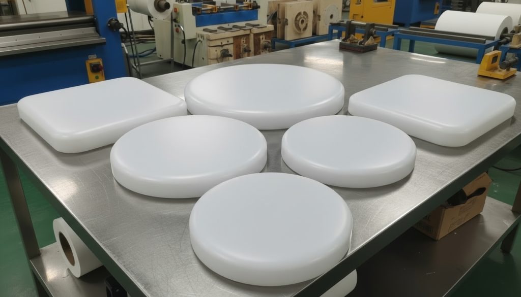 Thermoformed light diffuser made from specialized optical-grade opal PMMA, for uniform light diffusion