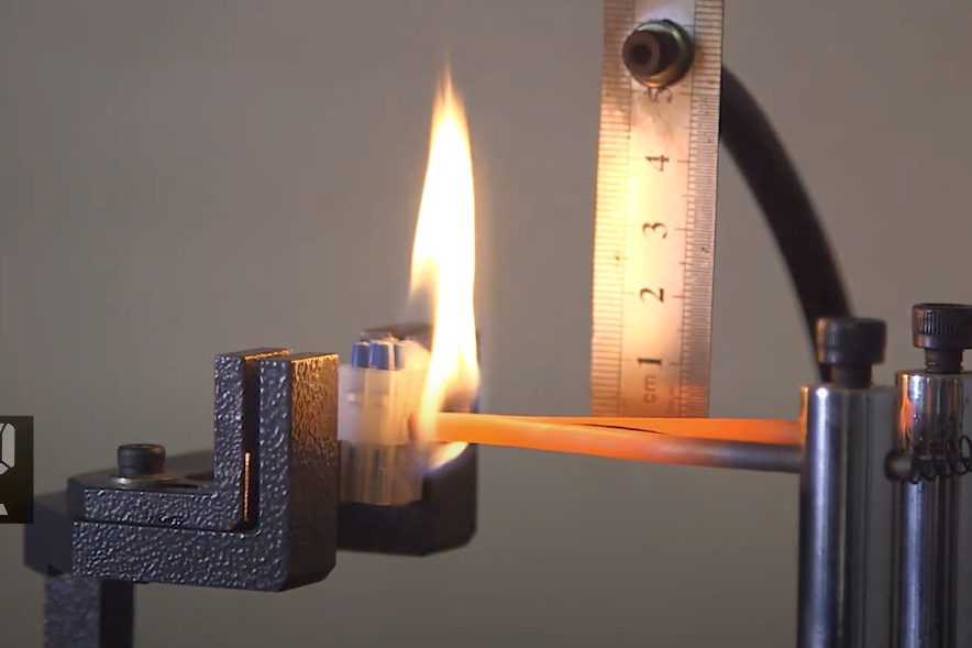 GWI testing on polycarbonate sheet for flammability performance