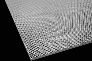 Concave mini hexagon prismatic sheet in PMMA and PC for LED lighting