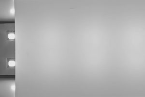 Opto70 PC-500 diffuser film illuminated with LED backlight showing 70% light transmission