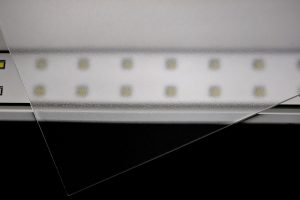 Plexi94 silk acrylic diffuser sheet with 94 percent light transmission high-performance material.