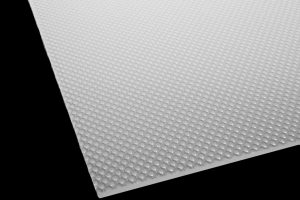 S80 Sphere prismatic diffuser made from polystyrene with a glossy spherical lens structure