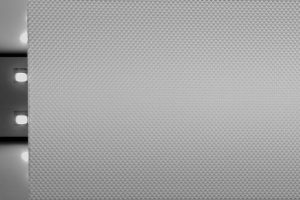 S80 spherical prismatic diffuser in polystyrene illuminated by an LED backlight