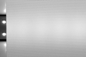 S90 spherical microprismatic Polystyrene sheet with 90% light transmission illuminated by LED backlight