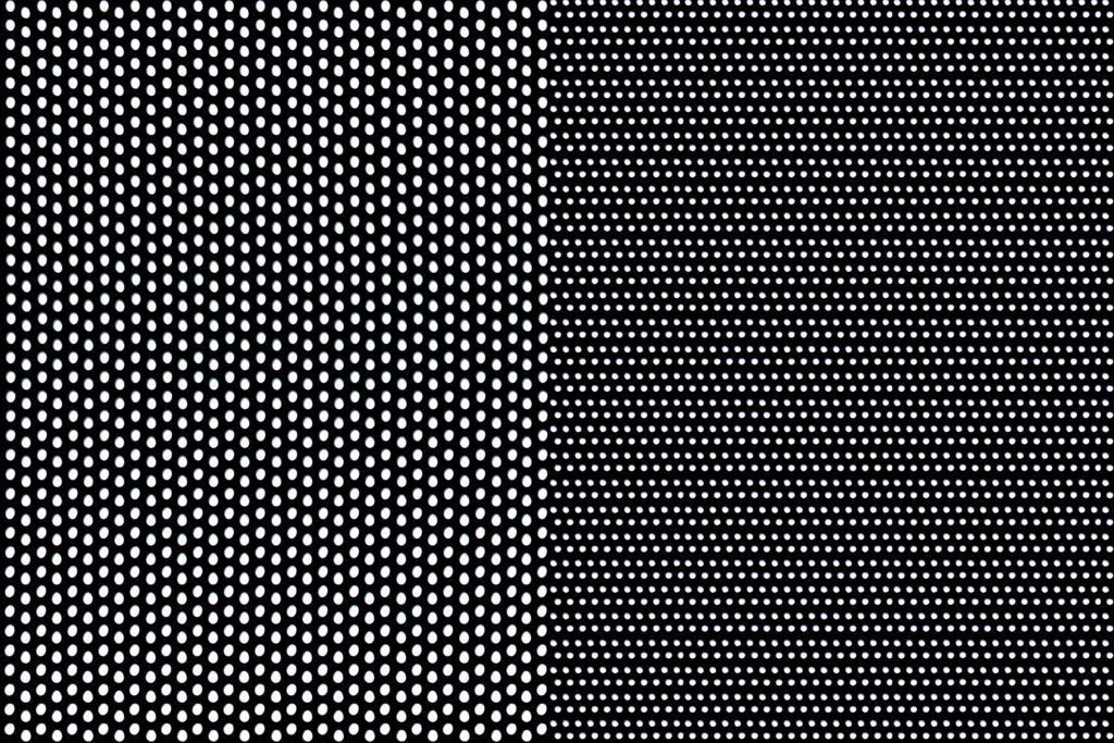 Lenticular PMMA Light Guide Plate with dual dot density for uniform illumination