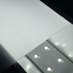 Opal microprismatic sheet for low-glare and uniform LED lighting.