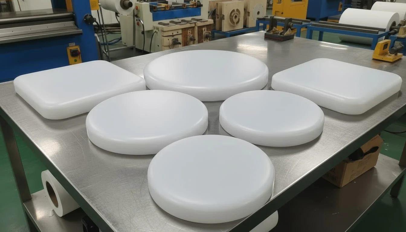Thermoformed light diffuser made from specialized optical-grade opal PMMA, for uniform light diffusion