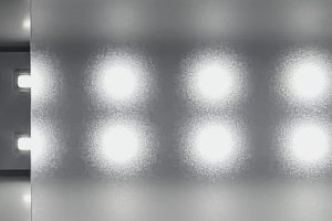 Opto90 PC-500 diffuser film illuminated with LED backlight at 1.5 cm distance